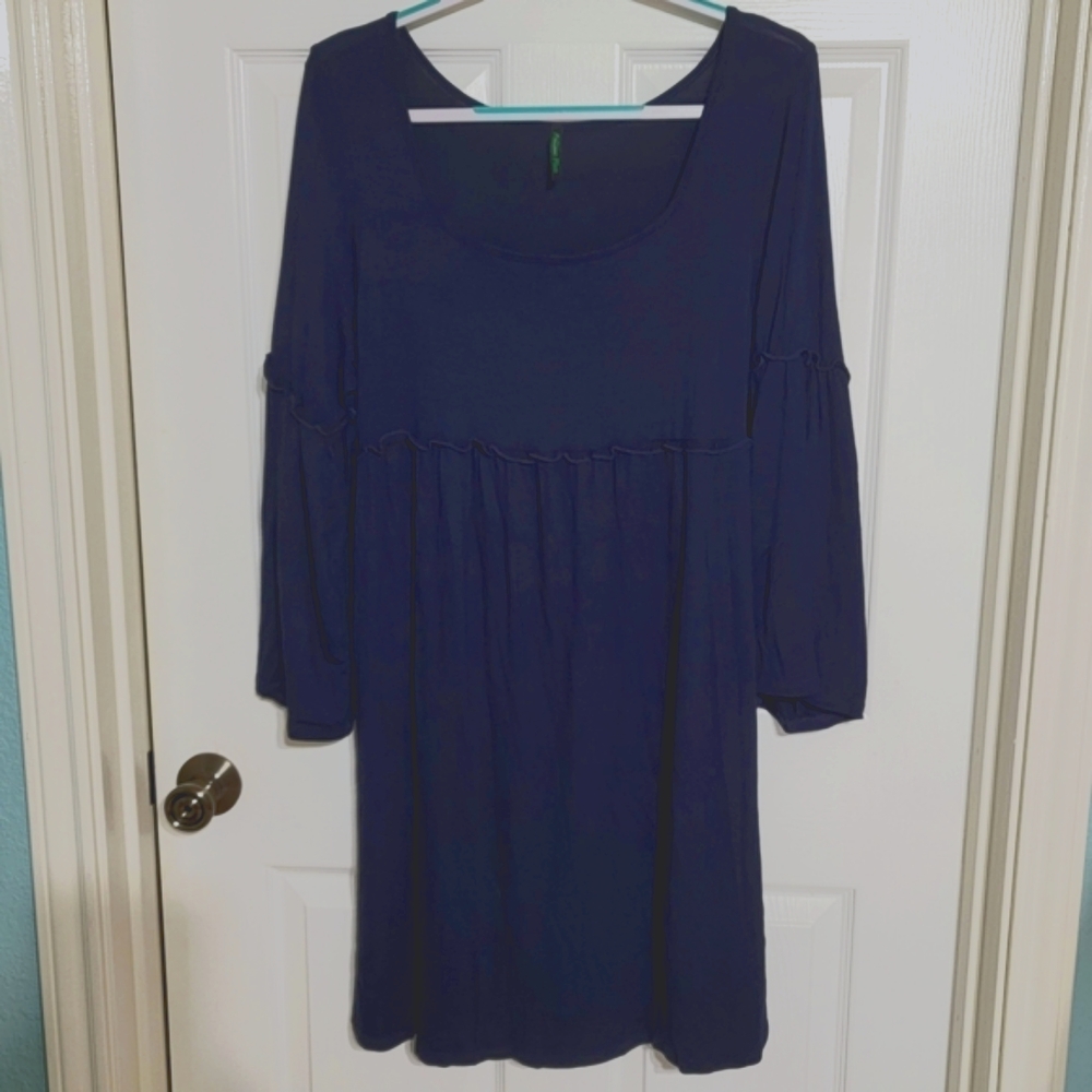 Poliana Plus Navy Blue Empire Waist Dress Women's Size 3X